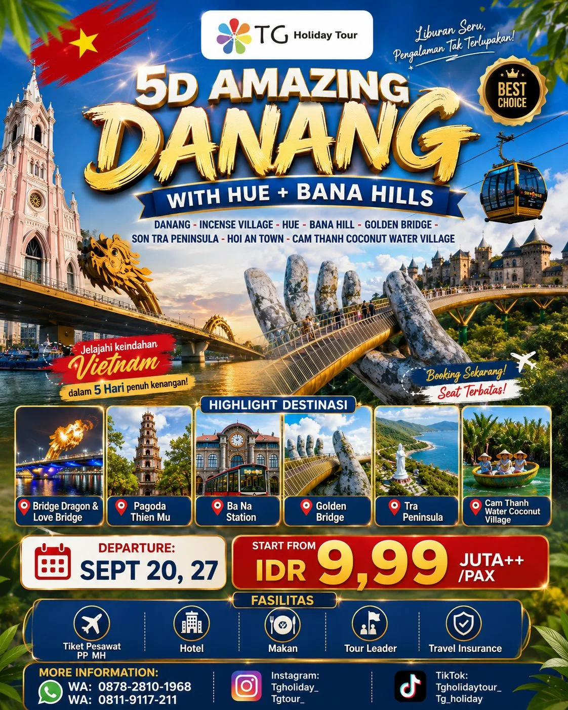 5D Amazing Danang with Hue + Bana Hills